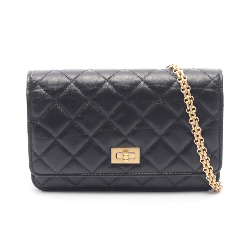 Chanel Shoulder Bag Leather Black